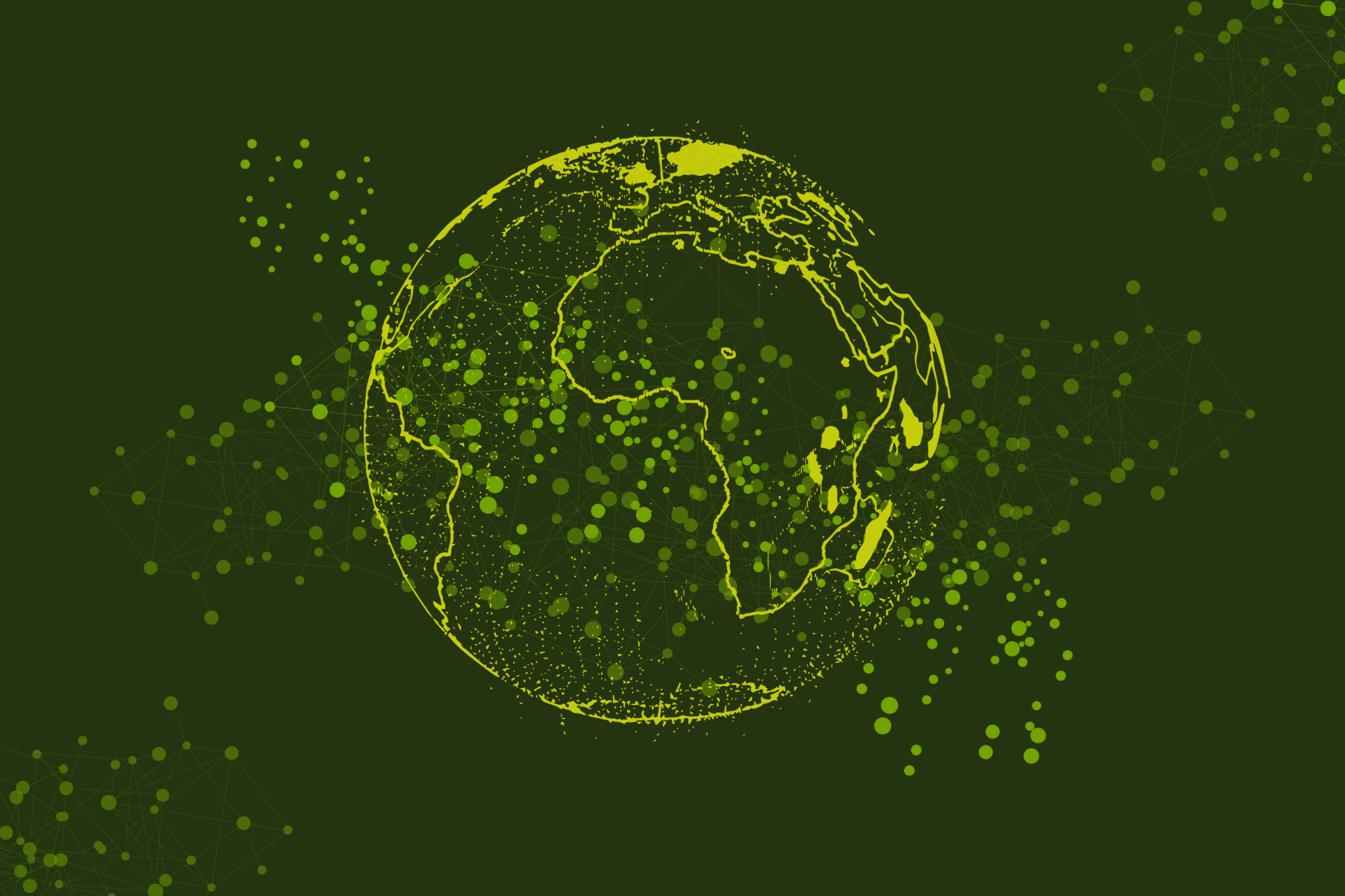 Navy and Blue Minimalist Global Network Connection Linktree Background